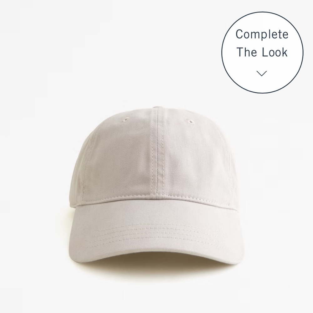 Abercrombie & Fitch Essential Baseball Hat in Cream